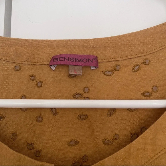 Dress long sleeves L beige Bensimon embroidered - Picture 3 of 5